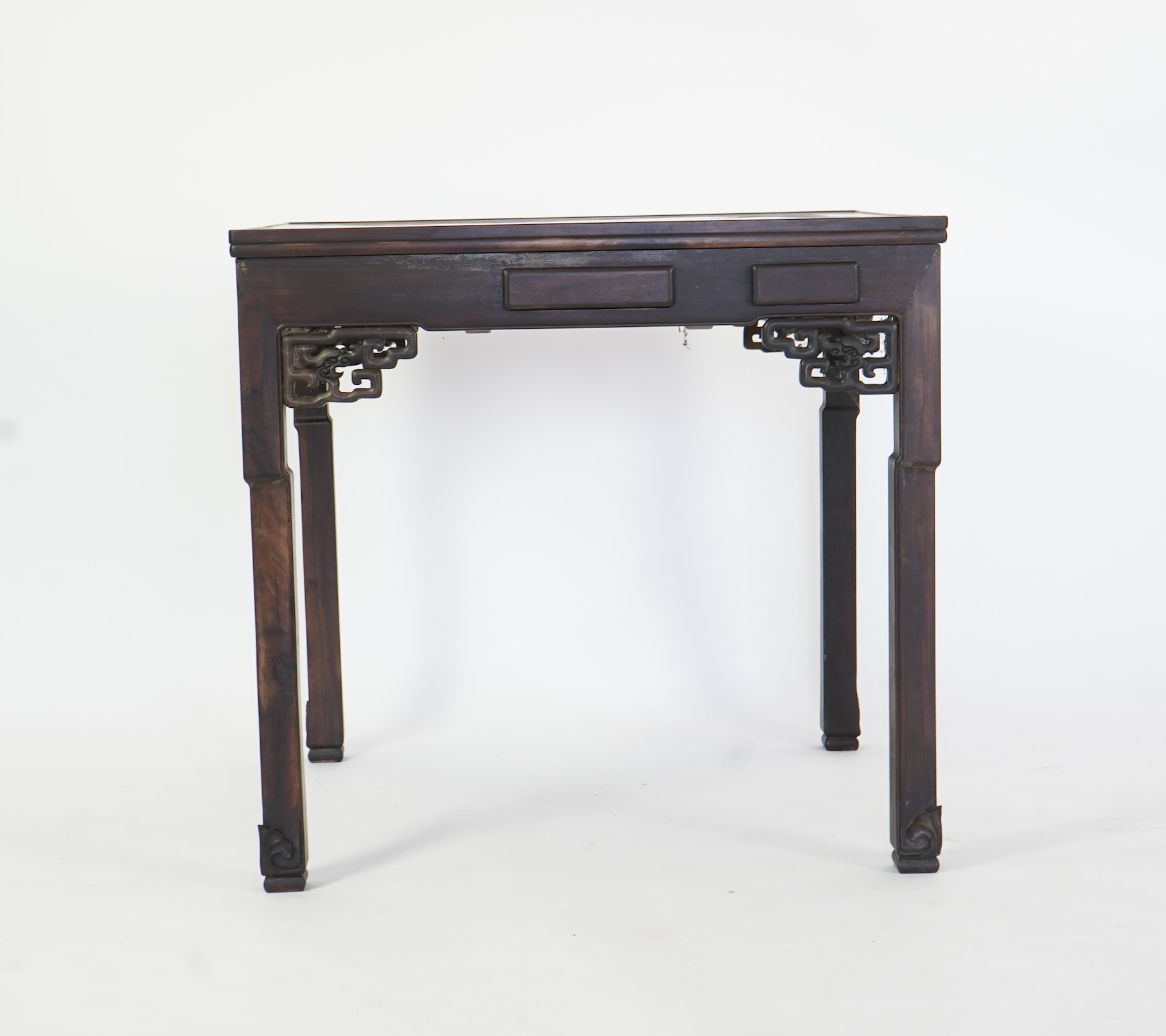 A Chinese hongmu square mahjong table, early 20th century